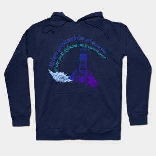 French Summer Beach Quote In Blue Hoodie